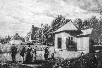 Das Heilwasser in Bad Einsiedel war einst gefragt. Die Aufnahme entstand um 1900.