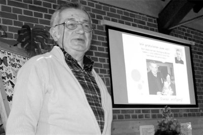 Wolfgang Michel bei einem der Vorträge im Alten Wasserwerk, die er maßgeblich organisierte.