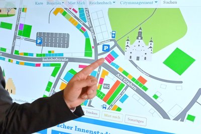 Ausschnitt aus der interaktiven Innenstadtkarte, die im Juli 2020 mit 387 Einträgen an den Start ging.