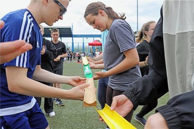 Die Oberschüler aus Brand-Erbisdorf waren bei diesem Spiel sehr erfolgreich.