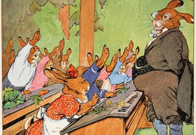 Die Illustrationen in Albert Sixtus berühmtesten Buch "Die Häschenschule" stammen von Fritz Koch-Gotha. 