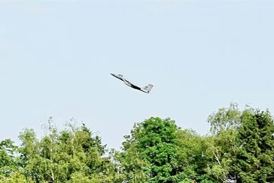 Ein Kampfflugzeug vom Typ F15 beim Start. Solche Aufnahmen gelingen, wenn der Planespotter den richtigen Standort in der Nähe von Flugplätzen findet.