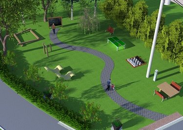 Die Pläne zum Mehrgenerationenplatz in Oberscheibe wurden von Sven Gehler verbildlicht. 