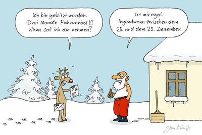 Auch Rudi hat seine Erfahrungen mit Geschwindigkeit. Karikatur: Jan Kunz
