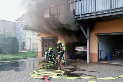 Infolge des Brandes im Chemnitzer Stadtteil Furth kam es zu erheblicher Rauchentwicklung. 