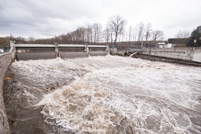 Das Wehr in Zschopau, fotografiert am Dienstag.