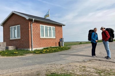 Start zur Wanderung durch Deutschland von Norden nach Süden an der deutsch-dänischen Grenze bei Rodenäs.