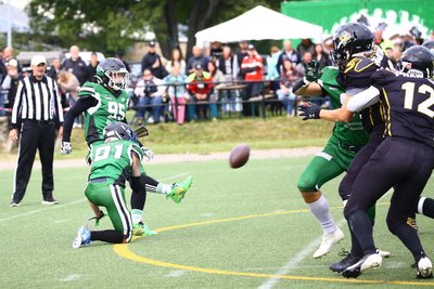 Martin Schaarschmidt bei einem Fieldgoal-Versuch.