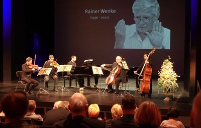 Gedenkveranstaltung für Rainer Wenke (1936 bis 2021) am Dienstagnachmittag im Zwickauer Gewandhaus. 