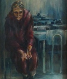 "Alte im Wartesaal": Damit erlangte die Künstlerin 1981 ihr Diplom. 