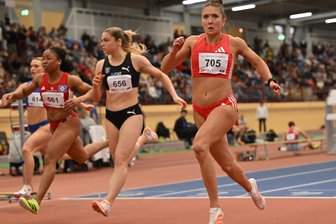 27. Internationales Leichtathletik-Hallenmeeting: Chemnitzer Trümpfe stechen - Rebekka Haase stürmt im Finale über 60 Meter als Erste ins Ziel und wird ihrer Favoritenrolle souverän gerecht.