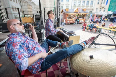 Viel Programm auf der Bühne - hier die Boogie-Hechte um Daniel Seelent und Bodo Martin.