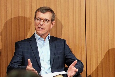 Christoph von Marschall (li.) hier 2018 bei einer Buchvorstellung in Berlin . 