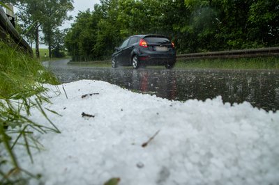 Auch in Lichtenstein hagelte es am Samstag.