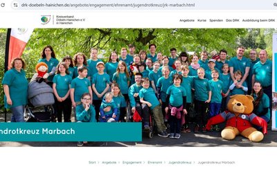 Das Jugendrotkreuz Marbach stellt sich auch im Internet vor, auf der Homepage des Kreisverbandes Döbeln-Hainichen.