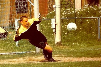 Michael Tägl war immer voll im Einsatz – als Torwart bei den Gornsdorfer Kickern. „Noch heute werde ich manchmal gefragt, ob ich noch mal einspringen will.“