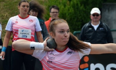 Für die U-18-EM ruhen die Hoffnungen des LV 90 Erzgebirge unter anderem auf Kugelstoßerin Jolina Lange, die beim Werfertag 14,41 Meter erreichte.