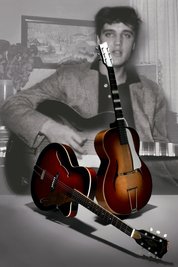 
              <p class="artikelinhalt">Das Foto, welches Elvis mit der Framus-Gitarre zeigt, und die baugleichen Modelle, die künftig in Markneukirchen zu sehen sind. </p>
            