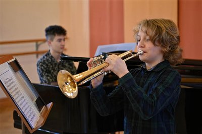 Beim Regionalwettbewerb in Mittweida erreichte auch der Trompeter Florin Fischer aus Halsbrücke mit 21 Punkten einen 1. Preis.
