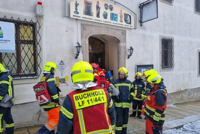 Im Besucherbergwerk des Erzgebirgsmuseums hatte sich eine Person verletzt und musste geborgen werden.
