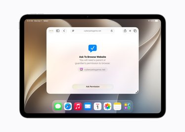 Erst fragen, dann anklicken: Mit der Elternkontrolle können Kinder um Erlaubnis fragen, wenn sie bestimmte Dinge mit dem iOS-Gerät tun wollen. Eltern können dann zustimmen - oder ablehnen.