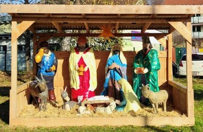 Das handgefertigte Schaf stammt aus der Weihnachtskrippe an der Saarstraße vor der Kita "Grüner Hof". 