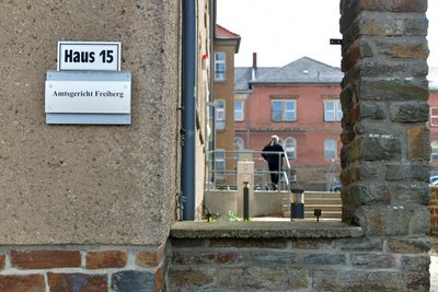 Das Amtsgericht Freiberg an der Heinrich-Heine-Straße in Freiberg.