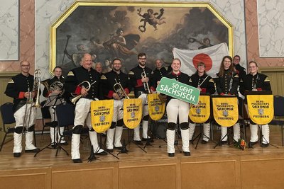 Musiker des Bergmusikkorps Freiberg gastieren bei der Expo 2025 in Japan.
