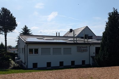 Der Anbau entsteht direkt an die Bäckerei in Großschirma.