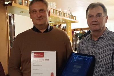 Christian Saunus (links) und Thomas Dietrich haben den Bürgerpreis erhalten.