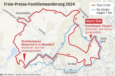 Die Familienwanderung führt die Plauener „Freie Presse“-Leser am Himmelfahrtstag unter anderem durch das Syratal.