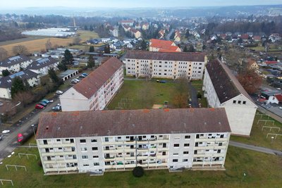 Wohngebäude der insolventen Vivet-Tochter CWG in Crimmitschau.