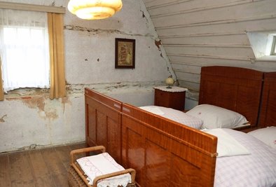 Das Schlafzimmer des letzten Rittergutsförsters Ernst Burgold.
