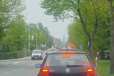 Bereits am Morgen zeichnete sich ab, dass es Stau geben wird. 