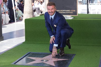 David Beckham freute sich über seinen Stern.
