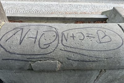 Bleibende Schäden: Während sich das Graffiti der jugendlichen Täter von glatten Flächen oft abwaschen lässt, bereiten die Verunstaltungen auf rauem Sandstein große Probleme.