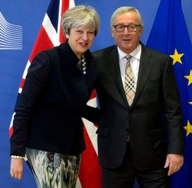 Hoffen auf eine positive Wende: EU Kommissionspräsident Jean-Claude Juncker empfing die britische Premierministerin Theresa May.
