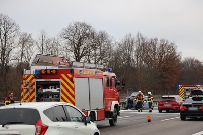 Unfallstelle auf der A4 Chemnitz-Ost/Frankenberg