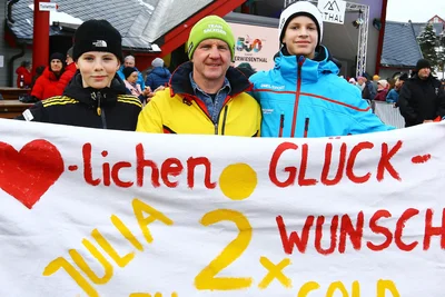 Torsten Wustlich-Kürbis (Mitte) ist als Stützpunkttrainer in Oberwiesenthal verantwortlich für die Nachwuchstalente im Rennrodeln. Zu denen gehören Adrian Tautenhahn (links) und Eddy Lein vom ESV Lok Zwickau.