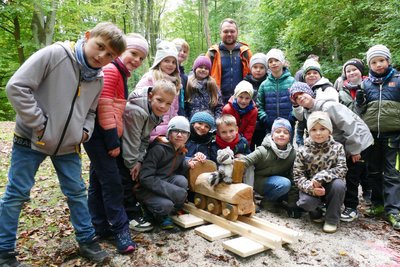 Der Klasse 2 a von der Leubsdorfer Grundschule war die Freude deutlich anzumerken.