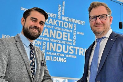 Stellen die Chemnitzer Industrie- und Handelskammer neu auf: Der neue IHK-Präsident Max Jankowsky (links) und Hauptgeschäftsführer Christoph Neuberg. 