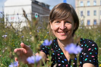 Lässt nicht locker: Grünen-Politikerin Susann Mäder bringt den Ausbau der Trinkwasserbrunnen in Chemnitz immer wieder ins Gespräch.