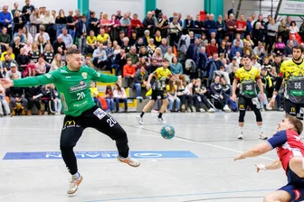 3. Handball-Bundesliga: Oberlosaer Aufholjagd bleibt unbelohnt - Oberlosa-Keeper Patryk Foluszny in Aktion.
