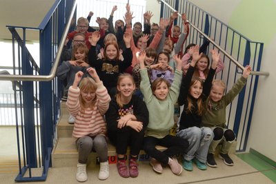Auch die Klasse 3b macht bei dem Projekt mit.