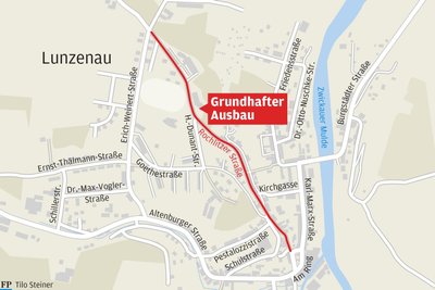 Die Rochlitzer Straße in Lunzenau soll 2026 saniert werden.