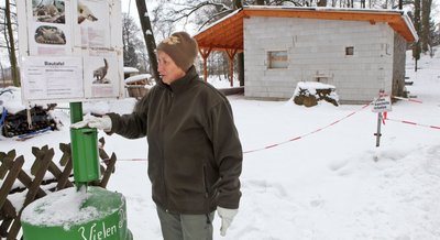 Spendenbox im Tierpark