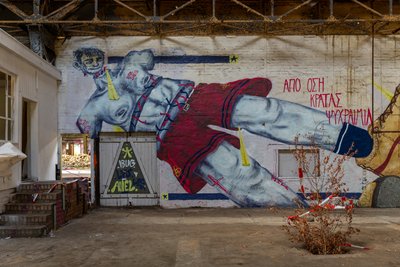 Bei der "Ibug" werden vor allem Wände besprüht und bemalt, steht Urbane Art, im Wesentlichen Graffiti, im Vordergrund.