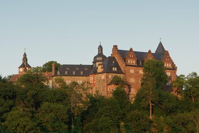 Das Schloss: Rammelburg ist ein Ortsteil der Stadt Mansfeld in Sachsen-Anhalt.