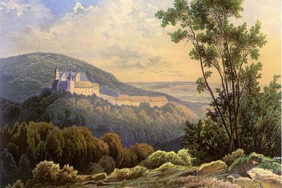 Gemälde des Schlosses Rammelburg von Alfred Duncker.