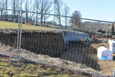 Die Arbeiten auf der Baustelle des Pennymarktes in Helbigsdorf gehen planmäßig voran.